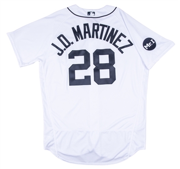2017 JD Martinez Game Used Detroit Tigers Home Jersey (MEARS A10)